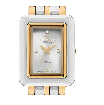Relógio Technos Feminino Ceramic Safira Branco Sapphire 5y36aa/1