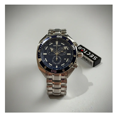 Relogio De Pulso Masculino Sector Vidro Safira Ws30107j Prateado