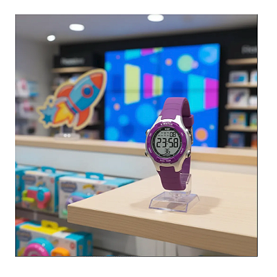 Relógio Infantil Digital X-watch Menina Roxo Adolecente Luxo Xlppd057 Bxux