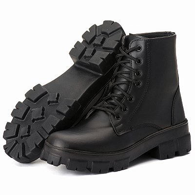 Coturno Feminino Tratorado Preto 800