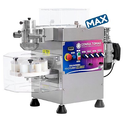Máquina de Salgados Salgadeira Maqturbo 5.5 MAX, Estrutura Inox
