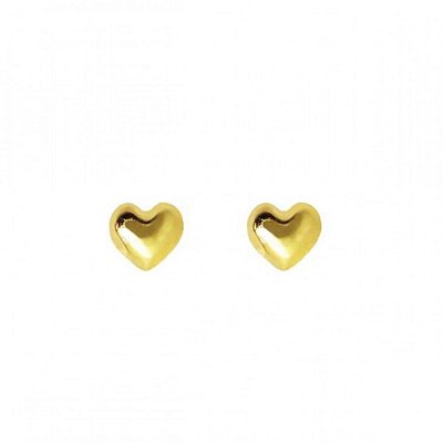 Brinco Infantil - Coração em Ouro Amarelo 18K