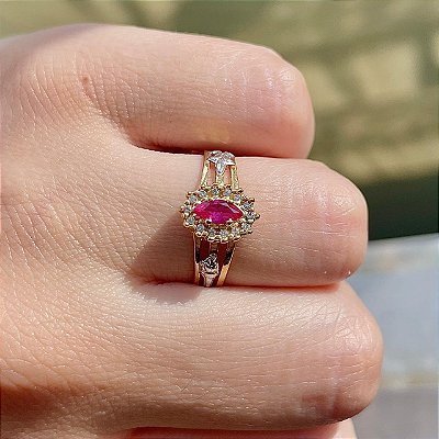 VL 721 - Anel de Formatura em Ouro Amarelo 18K