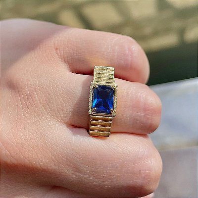 VL 736 - Anel de Formatura em Ouro Amarelo 18K