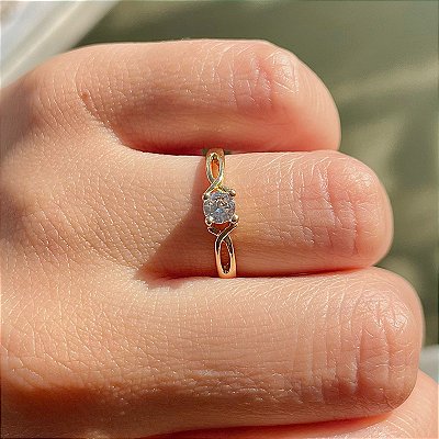 VL 507 - Solitário em Ouro Amarelo 18K