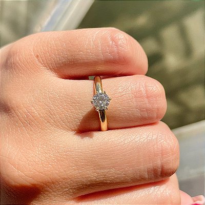 VL 567 - Solitário em Ouro Amarelo 18K