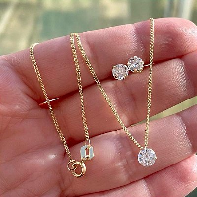 VL 475 - Kit Ponto de Luz em Ouro Amarelo 18K - Groumet e Ponto de Luz