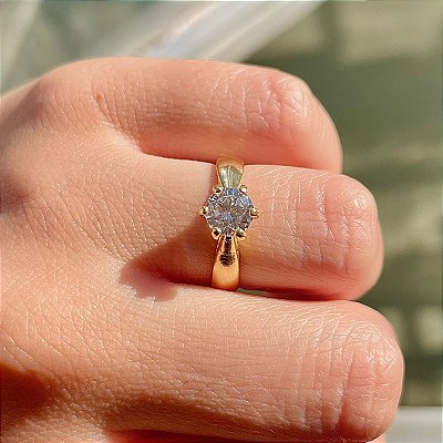 VL 501 - Solitário em Ouro Amarelo 18K