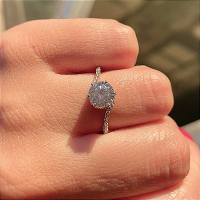 VL 591 - Solitário em Ouro Branco 18K