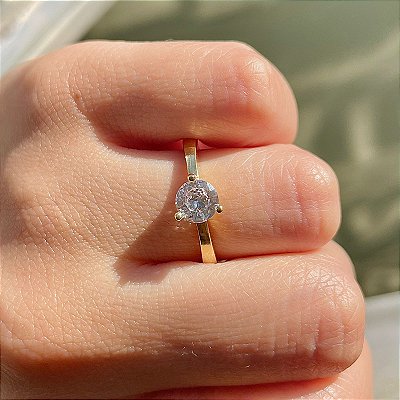 VL 508 - Solitário em Ouro Amarelo 18K
