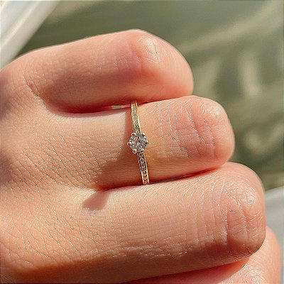 VL 514 - Solitário em Ouro Amarelo 18K