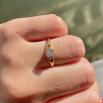 VL 520 - Solitário em Ouro Amarelo 18K
