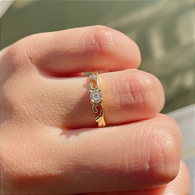 VL 521 - Solitário em Ouro Amarelo 18K