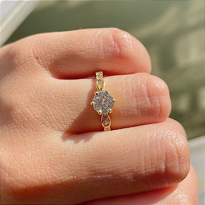 VL 523 - Solitário em Ouro Amarelo 18K