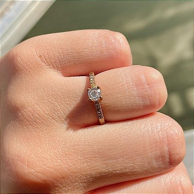 VL 533 - Solitário em Ouro Amarelo 18K