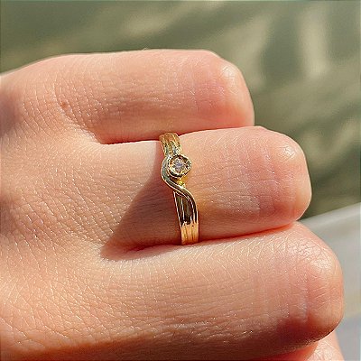 VL 534 - Solitário em Ouro Amarelo 18K