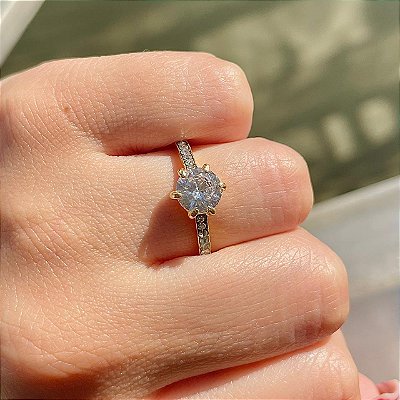 VL 536 - Solitário em Ouro Amarelo 18K