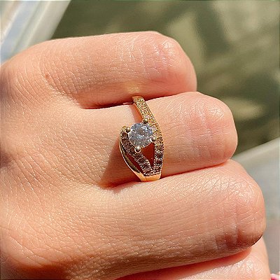 VL 544 - Solitário em Ouro Amarelo 18K