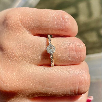 VL 549 - Solitário em Ouro Amarelo 18K