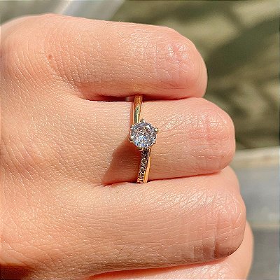 VL 553 - Solitário em Ouro Amarelo 18K