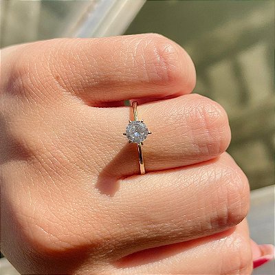 VL 564 - Solitário em Ouro Amarelo 18K