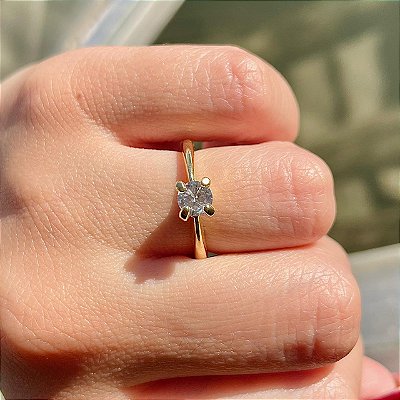 VL 568 - Solitário em Ouro Amarelo 18K