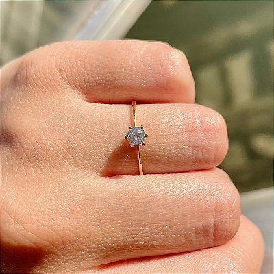 VL 569 - Solitário em Ouro Amarelo 18K