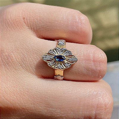 VL 720 - Anel de Formatura em Ouro Amarelo 18K
