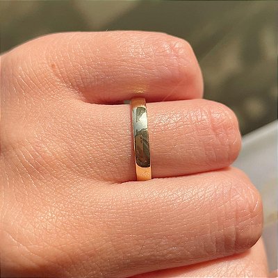 VL 902 - Par de Alianças em Ouro Amarelo 18K - 3 MM