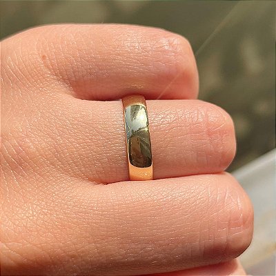 VL 904 - Par de Alianças em Ouro Amarelo 18K - 5 MM