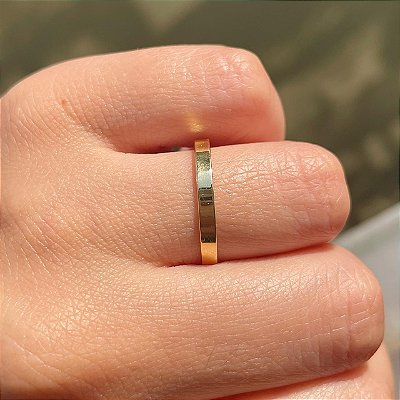 VL 911 - Par de Alianças em Ouro Amarelo 18K - 2 MM