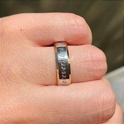 VL 813 - Par de Alianças em Ouro Amarelo e Branco 18K