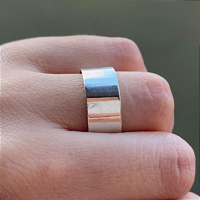 VL 1206 - Par de Alianças em Ouro Branco 18K - 9 MM