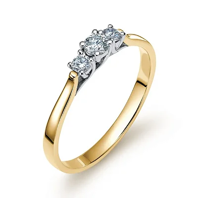 VL 1501 - Anel em Ouro Amarelo 18K com Ródio Branco
