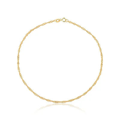 VL 1548 - Tornozeleira em Ouro Amarelo 18K - Singapura