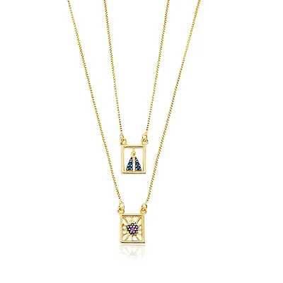 VL 1562 - Escapulário em Ouro Amarelo 18K