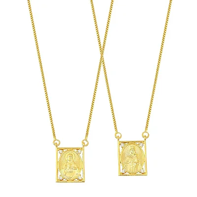 VL 1566 - Escapulário em Ouro Amarelo 18K