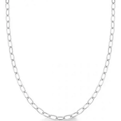 VL 1586 - Corrente em Ouro Branco 18K - 60 CM - Elo Oval