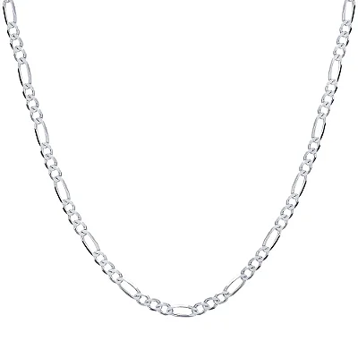 VL 1598 - Corrente em Ouro Branco 18K - 60 CM - Elo 3x1
