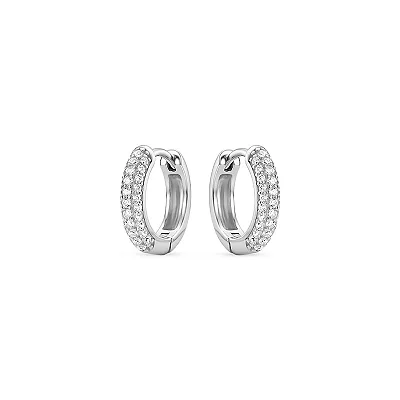 VL 1614 - Par de Brincos em Ouro Branco 18K
