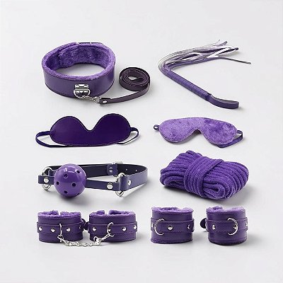 KIT BDSM EM PELÚCIA - 7 PEÇAS