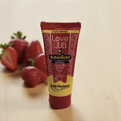 LUBRIFICANTE COMESTÍVEL LOVE LUB BUBBALOVE MORANGO