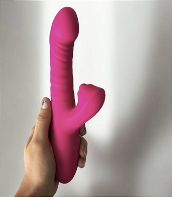 VIBRADOR RABBIT VAI E VEM COM ESTÍMULO DE PULSAÇÃO - RECARREGÁVEL