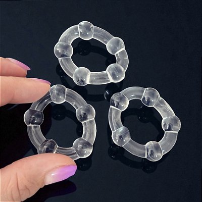 ANEL PENIANO SEM VIBRAÇÃO - KIT COM 3