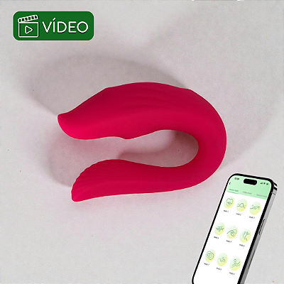 VIBRADOR DE CASAL COM ONDAS DE PRESSÃO + PENETRAÇAO | APLICATIVO