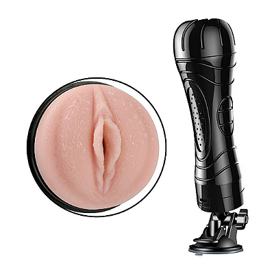 MASTURBADOR LANTERNA COM VENTOSA E VIBRAÇÃO