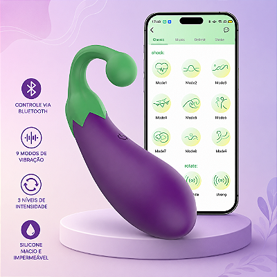 VIBRADOR DE BERINJELA | FUNCIONA POR APLICATIVO!
