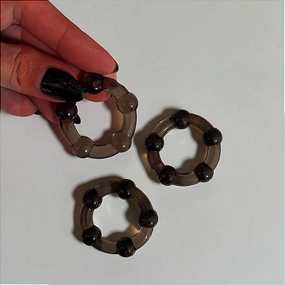 ANEL PENIANO SEM VIBRAÇÃO - KIT COM 3