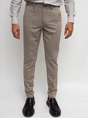 Calça Alfaiataria Slim Khaki Ville de France