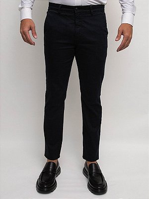 Calça Sarja Andrews Bolso Faca Marinho Ville de France